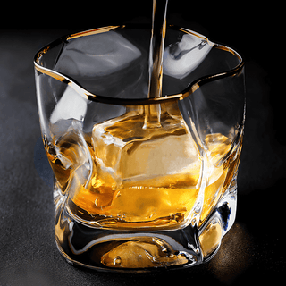 Gold Hoshi Japanese Crystal Whisky Glass