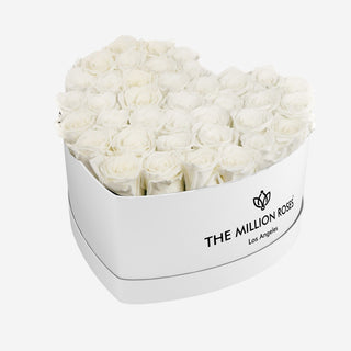 Heart White Box | White Roses