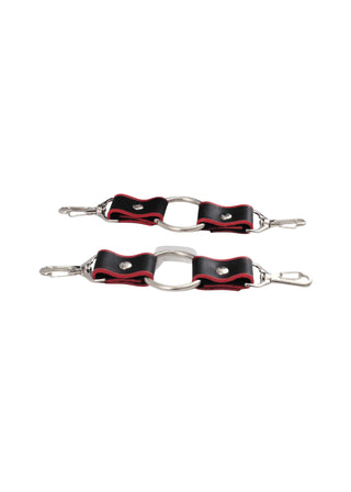 7 Piece Genuine Leather Bondage Kit | Black and Red | Soft Padded