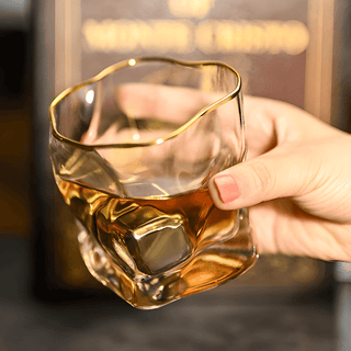 Gold Hoshi Japanese Crystal Whisky Glass