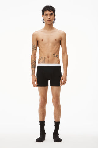 BOXER BRIEF | BLACK RIBBED JERSEY | AW - MENAGERIE Intimates MENS Lingerie