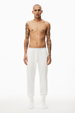 JOGGER | WHITE COTTON WAFFLE  | AW