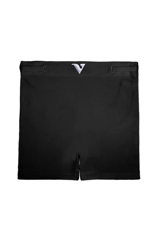 Black boxer briefs for the femme form on a white background