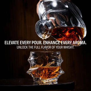 Storm Japanese Crystal Whisky Glasses & Decanter Set