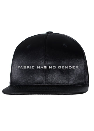 "Fabric Has No Gender" Satin Hat- silver - MENAGERIE Intimates MENS Lingerie