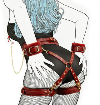DominaLux Premium Red 15-Piece BDSM Bondage Kit