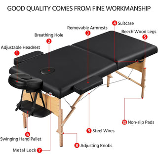 ObsidianFlex Adjustable Sensual Massage Table