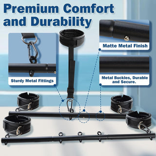 DuskBound Spreader Bar, Cuffs & Collar BDSM Kit