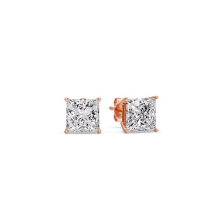 Princess Cut Diamond Stud Earring