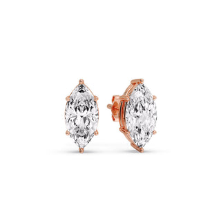 Marquise Diamond 6 Prong Stud Earrings