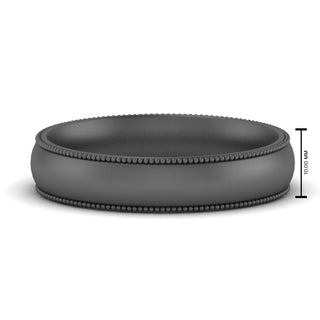 Milgrain Wedding Band | 4 mm