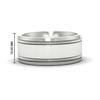 5 mm Mens Band Double Milgrain - MENAGERIE Intimates MENS Lingerie