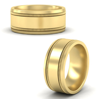 5 mm Mens Band Double Milgrain - MENAGERIE Intimates MENS Lingerie