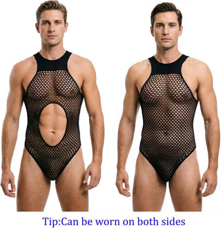 SM Play Sheer Fishnet Bodysuit