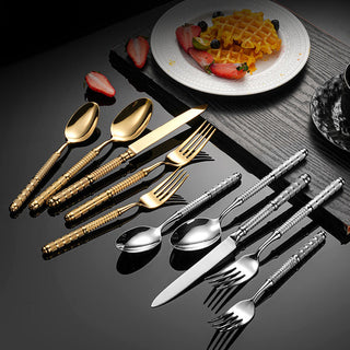 France Embossed Vintage Luxury Gilded Flatware Set | 3CARATS - MENAGERIE Intimates MENS Lingerie
