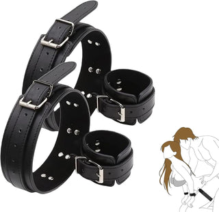 BoundReign BDSM Thigh & Wrist Cuff Restraint Set