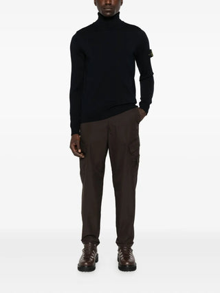 Ribbed Wool Turtleneck Sweater