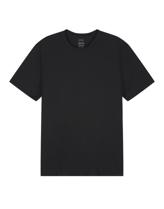 Black t-shirt on a white background