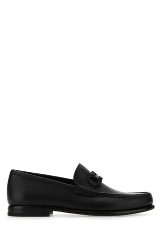 Salvatore Ferragamo Men Black Leather Loafers