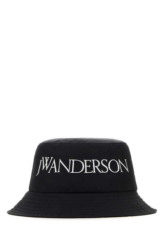 Jw Anderson Unisex Black Nylon Blend Bucket Hat