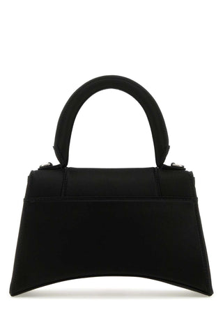 Balenciaga Women Black Satin Small Hourglass Handbag