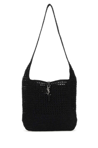 Saint Laurent Black Raffia Medium Le 5 À 7 Shoulder Bag