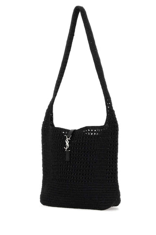 Saint Laurent Black Raffia Medium Le 5 À 7 Shoulder Bag