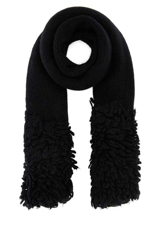 Black Alpaca Blend Scarf - MENAGERIE Intimates MENS Lingerie