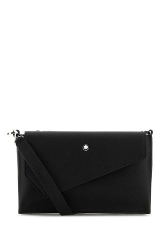 Montblanc Men Black Leather Crossbody Bag