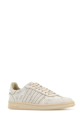 Dsquared White Leather Boxer Sneakers