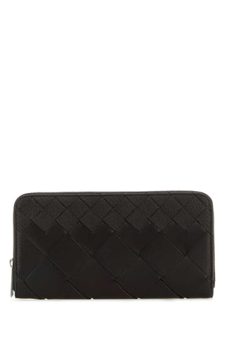 Bottega Veneta Men Dark Brown Leather Intrecciato Wallet - MENAGERIE Intimates MENS Lingerie