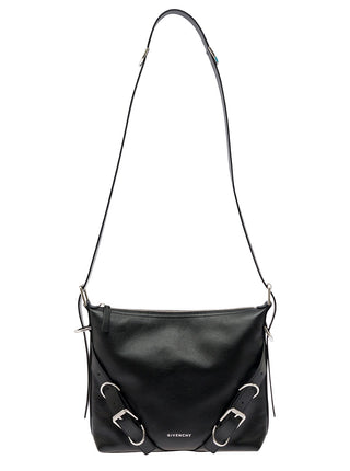 Givenchy Men 'Voyou' White Crossbody Bag With Logo And Buckle Detail In Leather Man