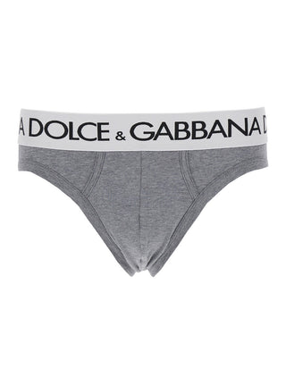 Grey Stretch Cotton Briefs