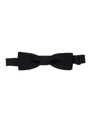 Black Silk Bowtie With Logo