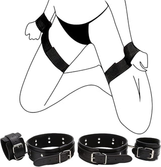 BoundReign BDSM Thigh & Wrist Cuff Restraint Set