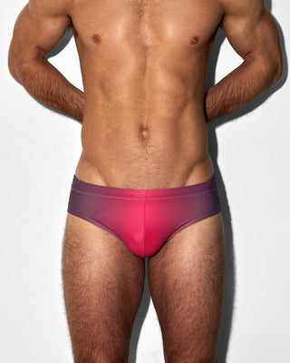 Swim Brief Super Bright Halftone Neon Red