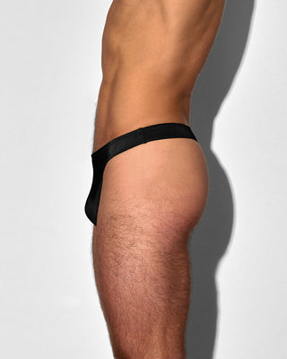Swim Thong Solid Black