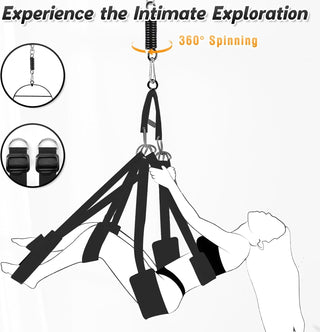 AxionUltra 360° Adjustable Sex Swing with Wide Cushion