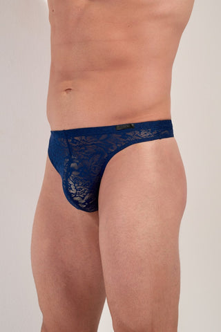 Free Cut Lace | Thong  | Navy