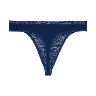Free Cut Lace | Thong  | Navy