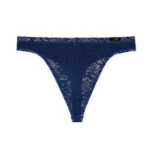 Free Cut Lace Thong  | Navy 402886-00RA