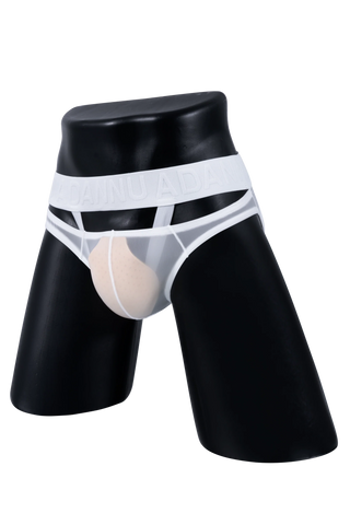 Men’s Sexy Sheer Thong with Ring & Strap Design