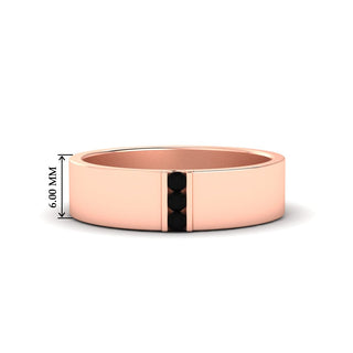 3 Stone Mens Flat Gemstone Band - MENAGERIE Intimates MENS Lingerie