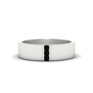 3 Stone Mens Flat Gemstone Band - MENAGERIE Intimates MENS Lingerie