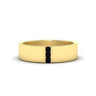 3 Stone Mens Flat Gemstone Band - MENAGERIE Intimates MENS Lingerie