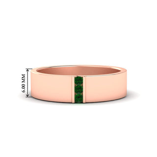 3 Stone Mens Flat Gemstone Band - MENAGERIE Intimates MENS Lingerie