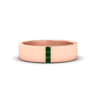 3 Stone Mens Flat Gemstone Band - MENAGERIE Intimates MENS Lingerie