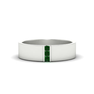 3 Stone Mens Flat Gemstone Band - MENAGERIE Intimates MENS Lingerie