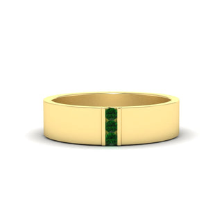 3 Stone Mens Flat Gemstone Band - MENAGERIE Intimates MENS Lingerie