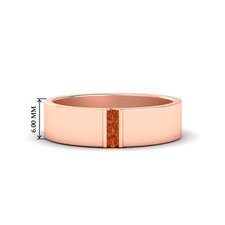 3 Stone Mens Flat Gemstone Band - MENAGERIE Intimates MENS Lingerie